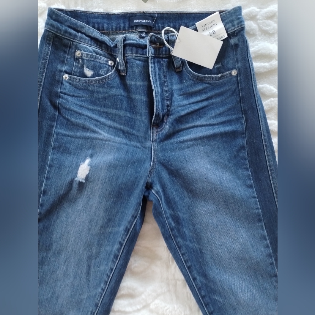 J. Crew Indigo Straight Leg Jeans 28